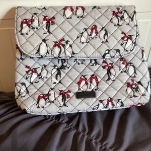 Vera Bradley. Playful Penguin. Brush and cosmetic bag.